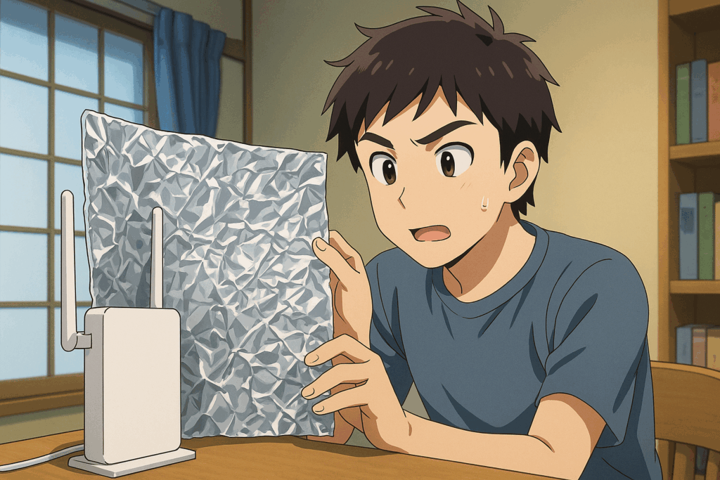アルミホイルを使ったWi-Fi反射板の作り方