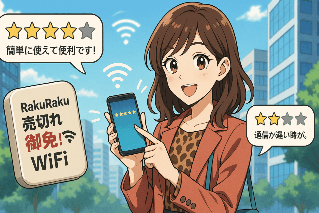 「RakuRaku売切れ御免!WiFi」の口コミ