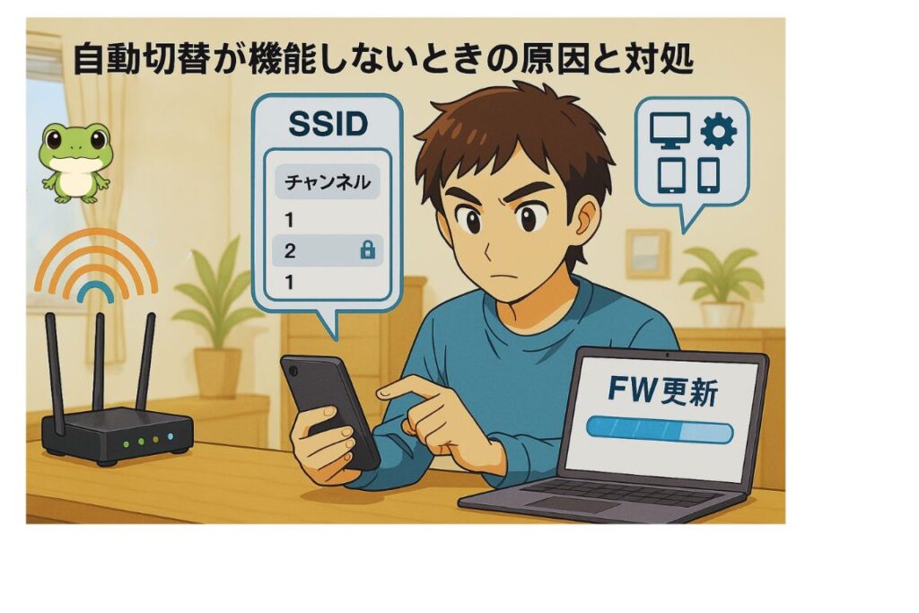 自動切替が機能しないときの原因と対処