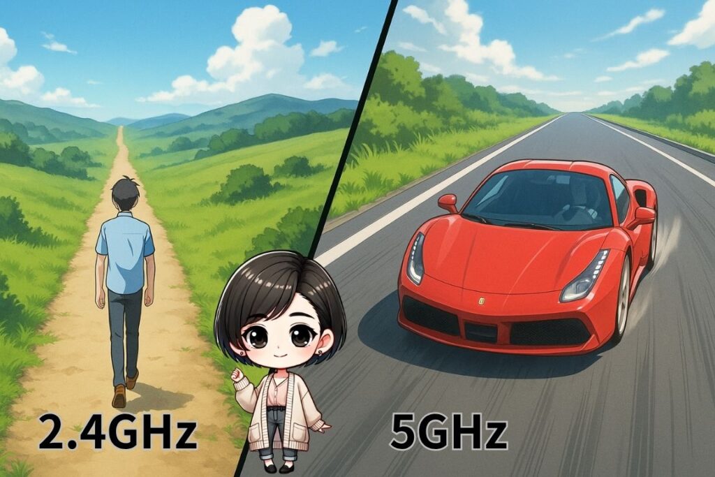 2.4GHzと5GHzの違い