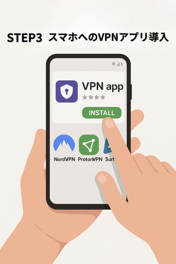 スマホへのVPNアプリ導入