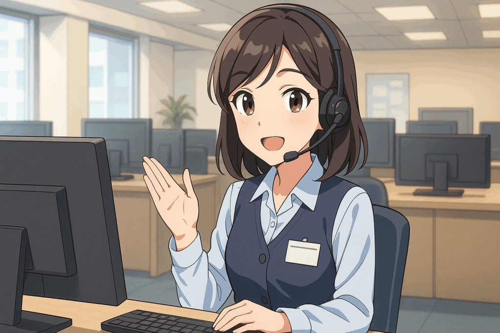 サポートセンターの担当女性