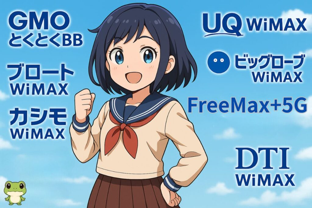 WiMAX各社の料金比較