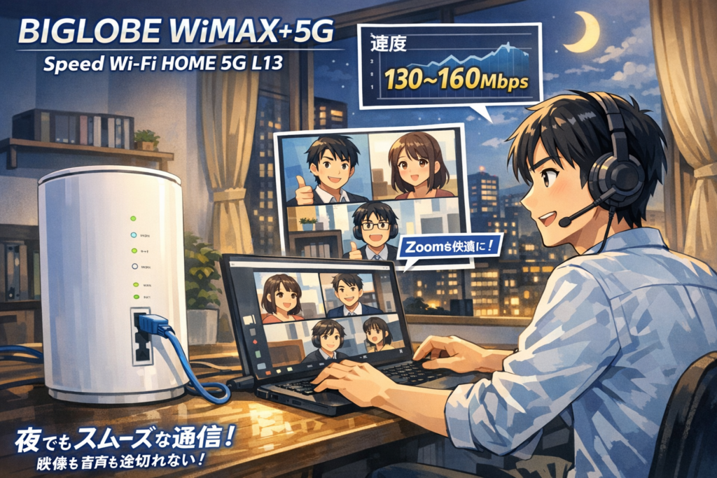 BIGLOBEWiMAX⁺5Gの通信速度