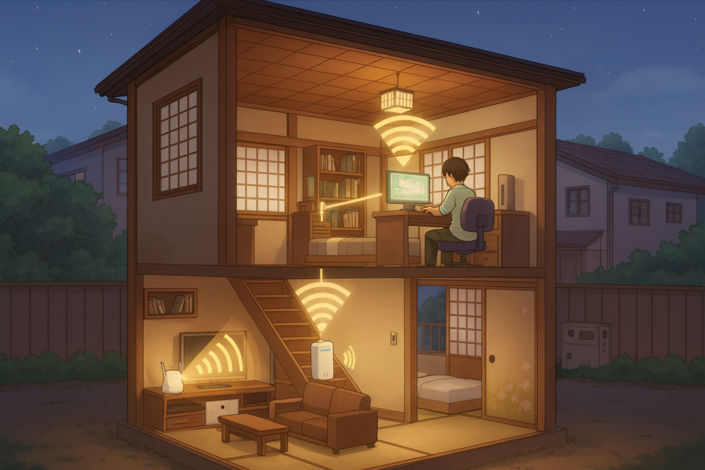 Wi-Fi中継器の図解