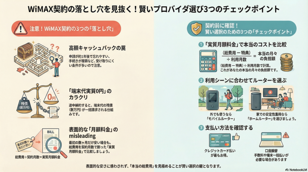 賢いプロバイダの選び3つのチェックポイント