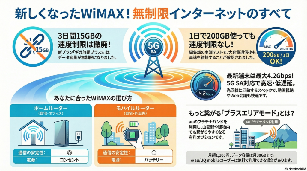 WiMAX 3社｜モバイルルーター＆ホームルーター選び方