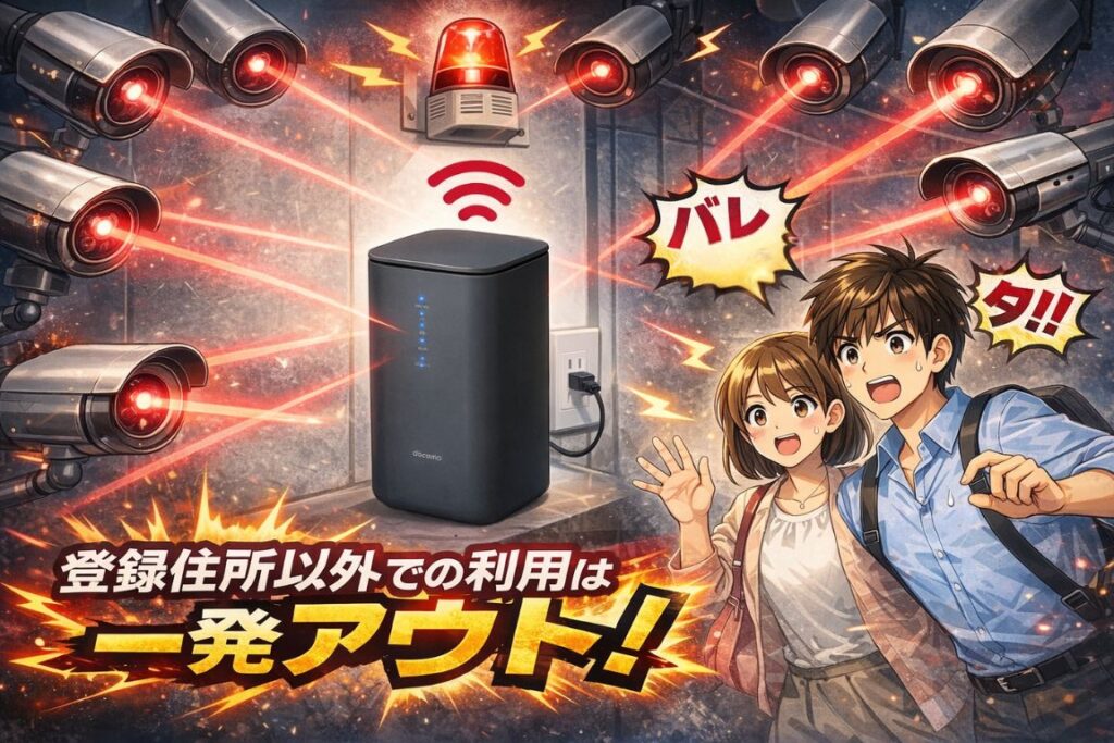 登録住所以外での利用は制限される場合があります