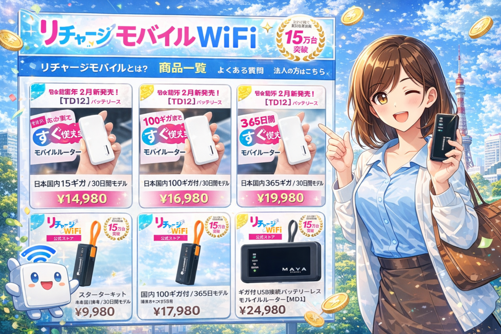 リチャージWiFiの初期費用
