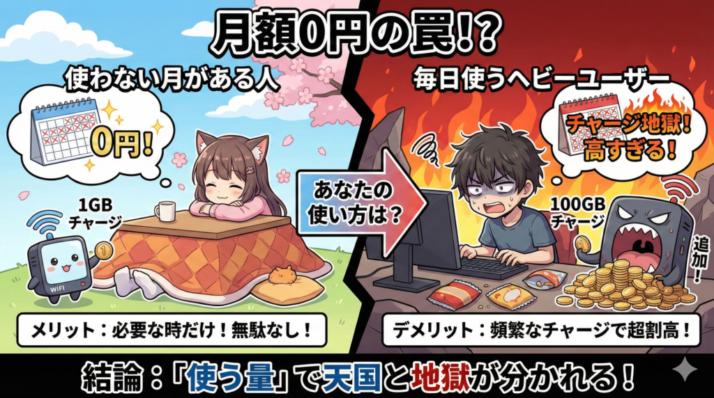 月額0円の魅力?