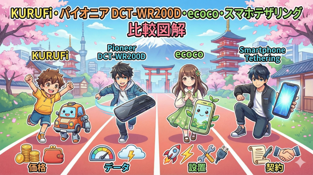 KURUFi vs 他社車載Wi-F