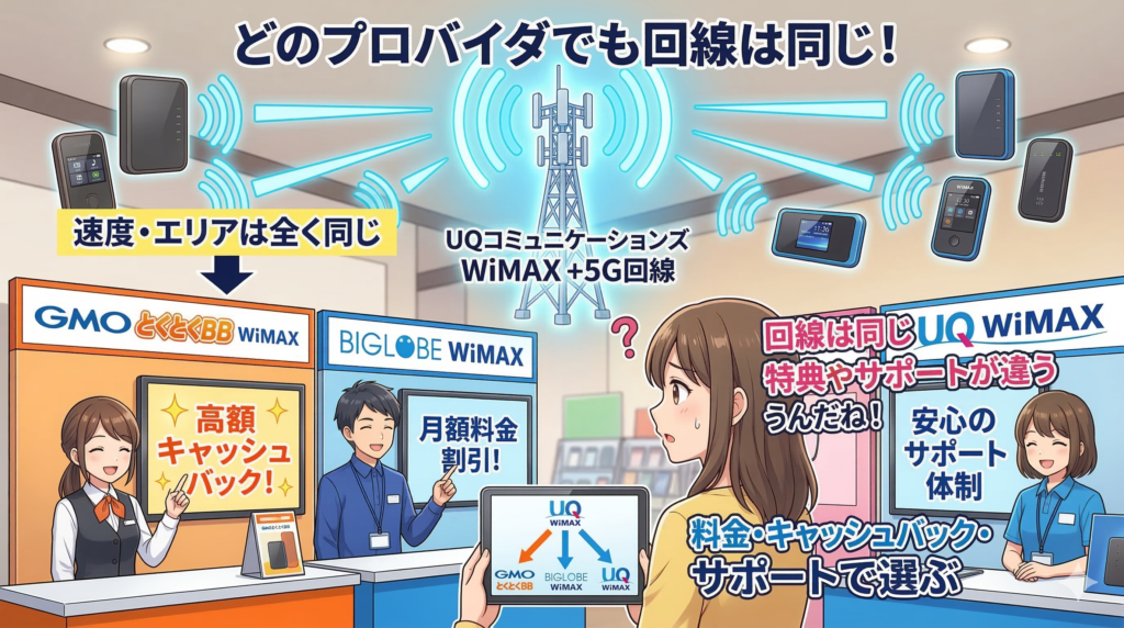 WiMAXはどのプロバイダでも通信品質は同じ