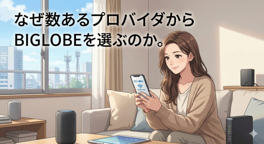 そもそも、なぜ数あるプロバイダからBIGLOBEを選ぶのか。