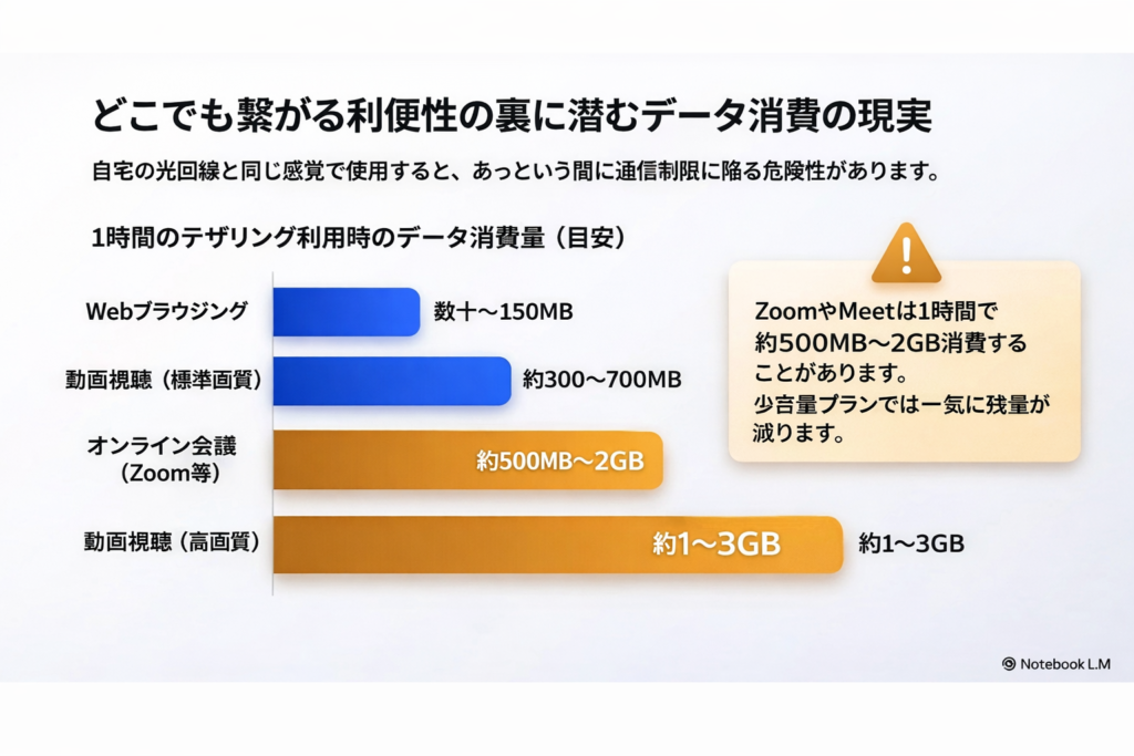 何処でも繋がる利便性の裏に潜むデータ消費