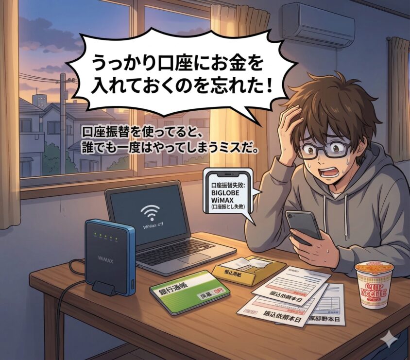 もし残高不足で引き落としが遅れたらどうなる？
