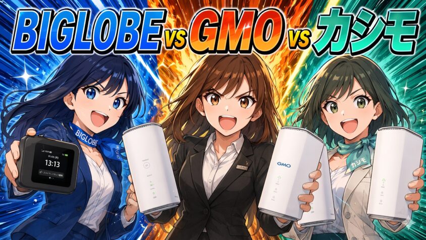 WiMAXプロバイダ主要3社比較 ｜ BIGLOBE vs GMO vs カシモ