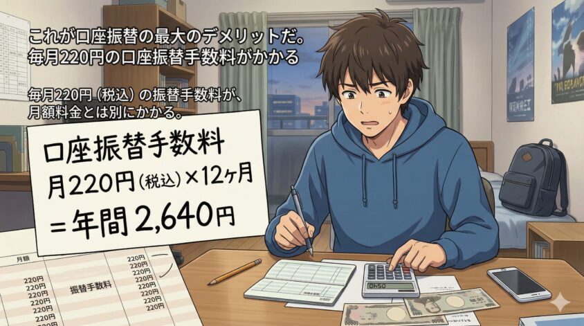 口座振替のデメリット4つ