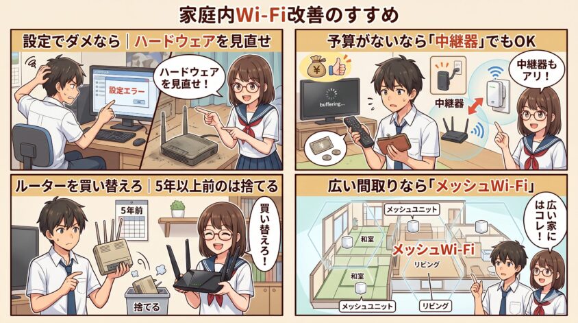 家庭内WiFi改善のすすめ