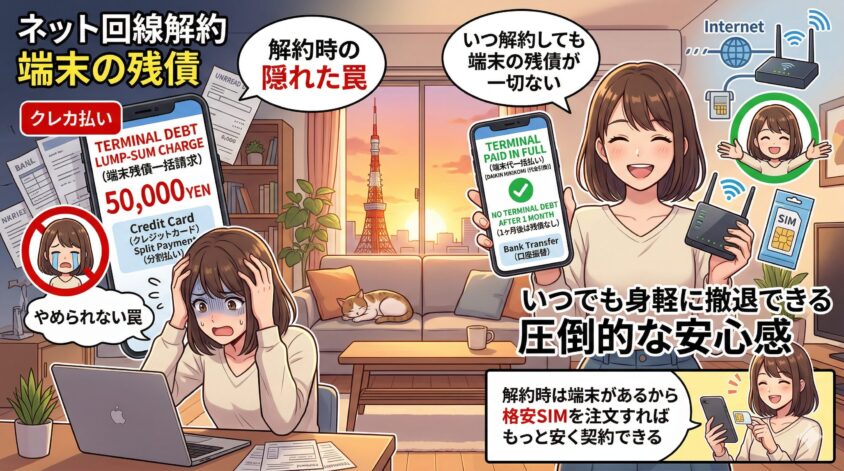 残債の呪縛ゼロ｜初月を過ぎればいつでも解約できる