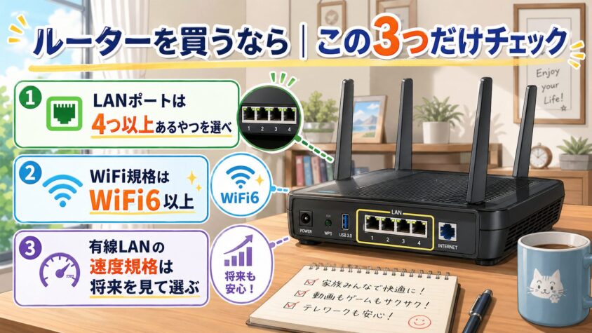 ルーターを買うなら｜この3つだけチェック