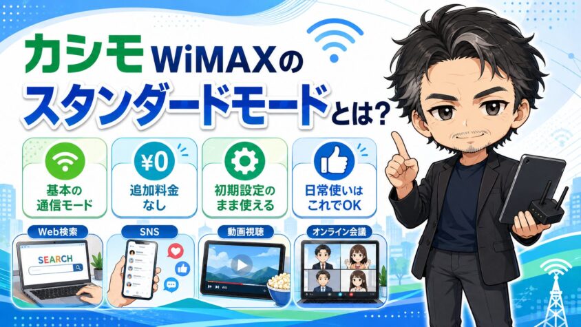 カシモWiMAXのスタンダードモードとは？