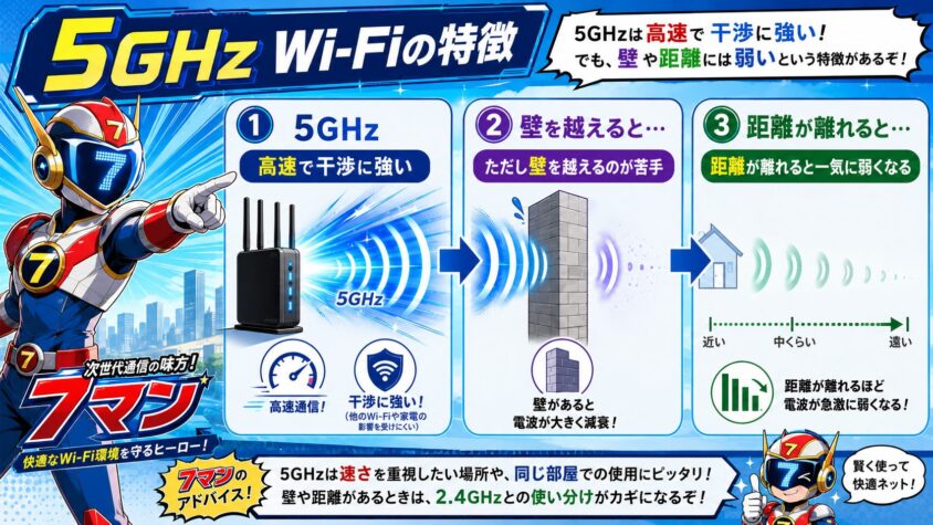 5GHzに切り替えるだけで世界が変わる