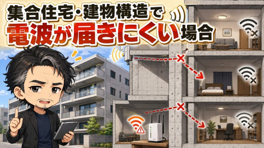 集合住宅・建物構造で電波が届きにくい場合