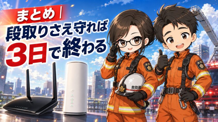 まとめ|段取りさえ守れば3日で終わる