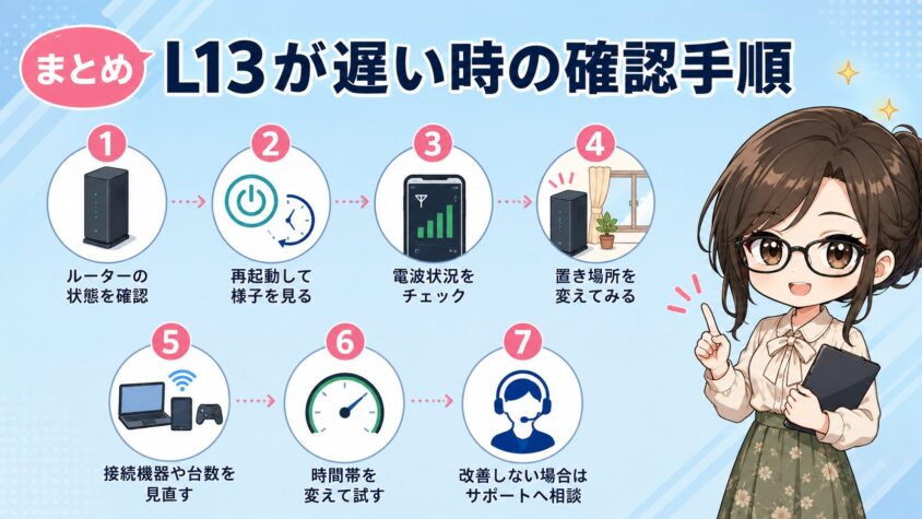 まとめ｜L13が遅い時の確認手順
