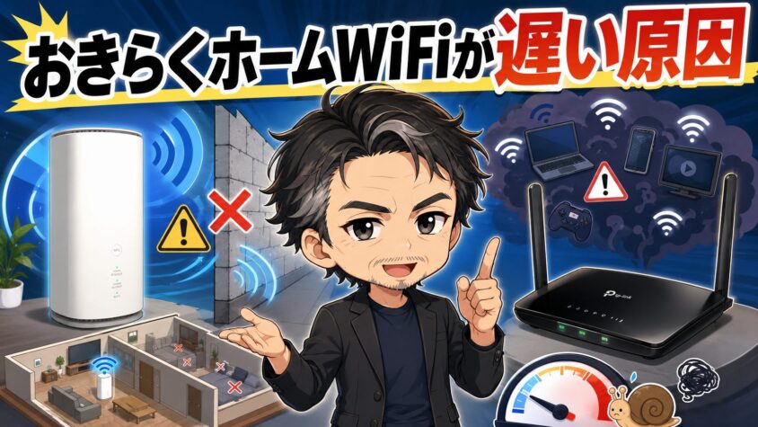 おきらくホームWiFiが遅い原因
