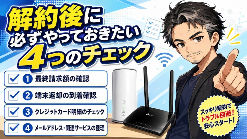 解約後に必ずやっておきたい4つのチェック