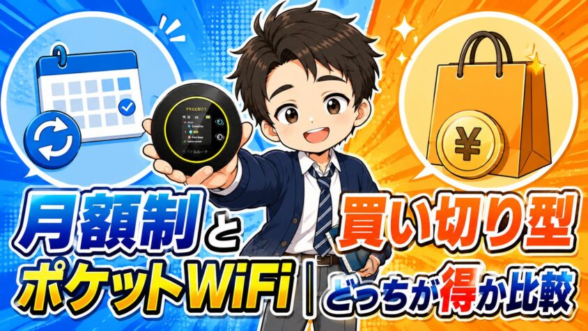 月額制と買い切り型ポケットWiFi|どっちが得か比較