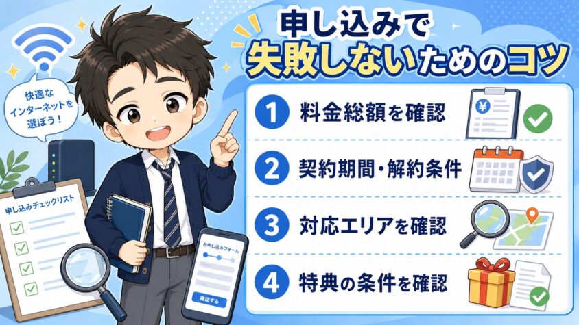 申し込みで失敗しないためのコツ