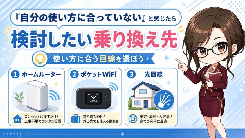 「自分の使い方に合っていない」と判断したら検討したい乗り換え先