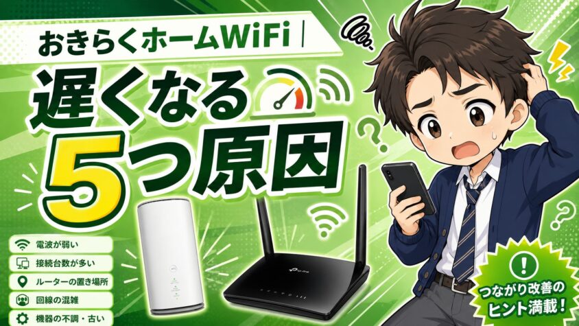 おきらくホームWiFi|遅くなる5つ原因
