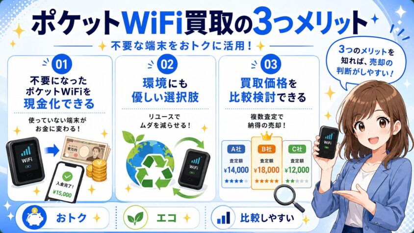 ポケットWiFi買取の3つメリット