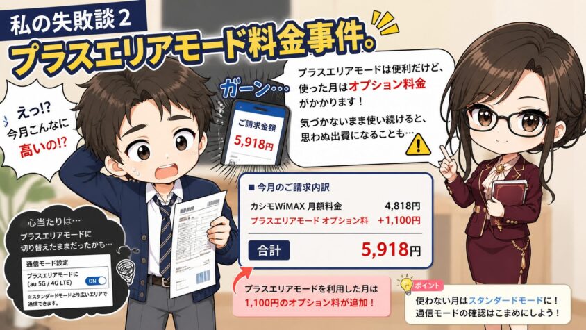 私の失敗談２｜プラスエリアモード料金事件