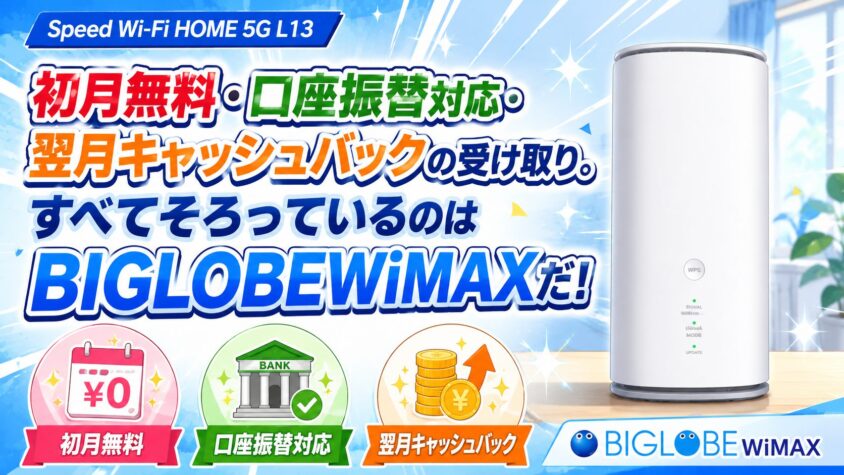 全てそろっているのは「BIGLOBEWiMAX」だ！