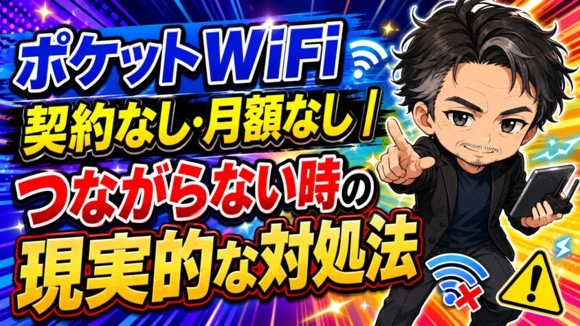 ポケットWiFi 契約なし・月額なし｜つながらない時の現実的な対処法