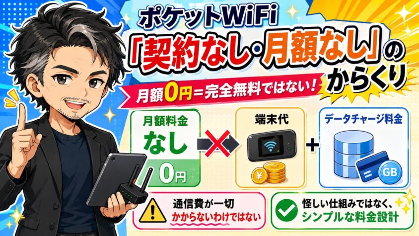 ポケットWiFi「契約なし・月額なし」のからくり