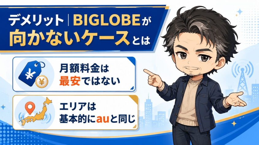 デメリット｜BIGLOBEが向かないケースとは