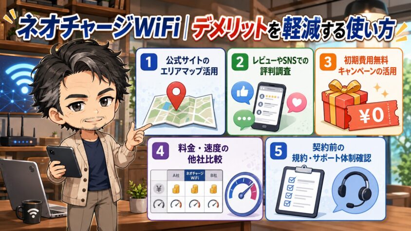 ネオチャージWiFi｜デメリットを軽減する使い方