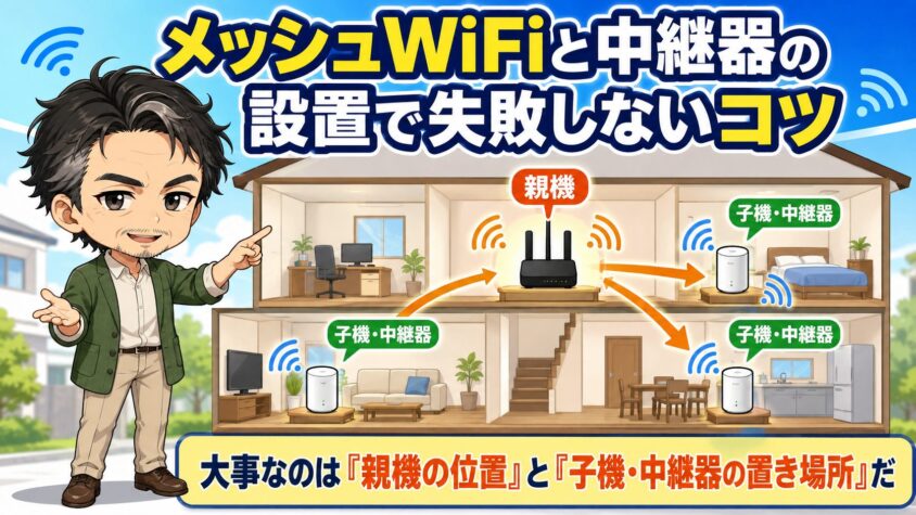メッシュWiFiと中継器の設置で失敗しないコツ