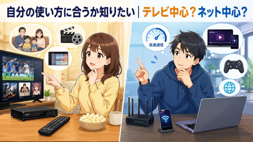 自分の使い方に合うか知りたい |テレビ中心?ネット中心?