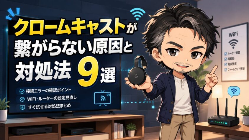 クロームキャストが繋がらない原因と対処法9選