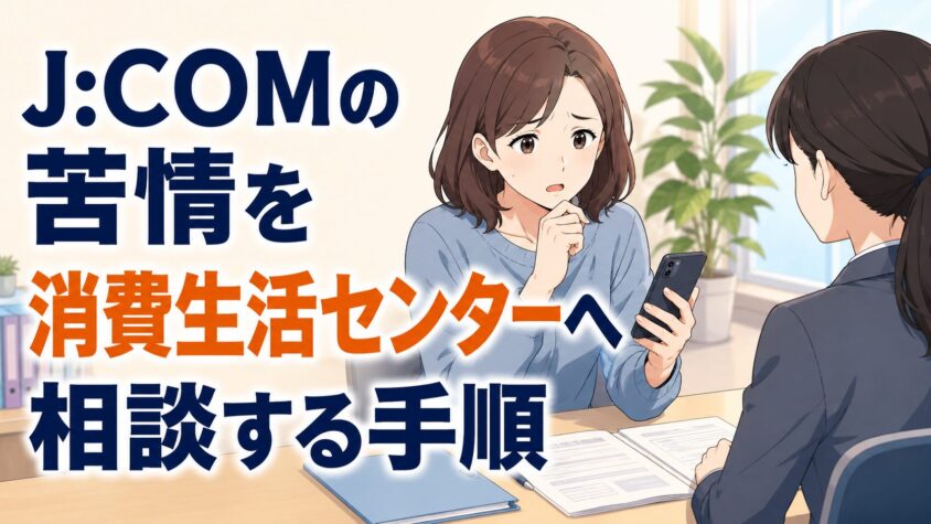 J:COMの苦情を消費生活センターへ相談する手順