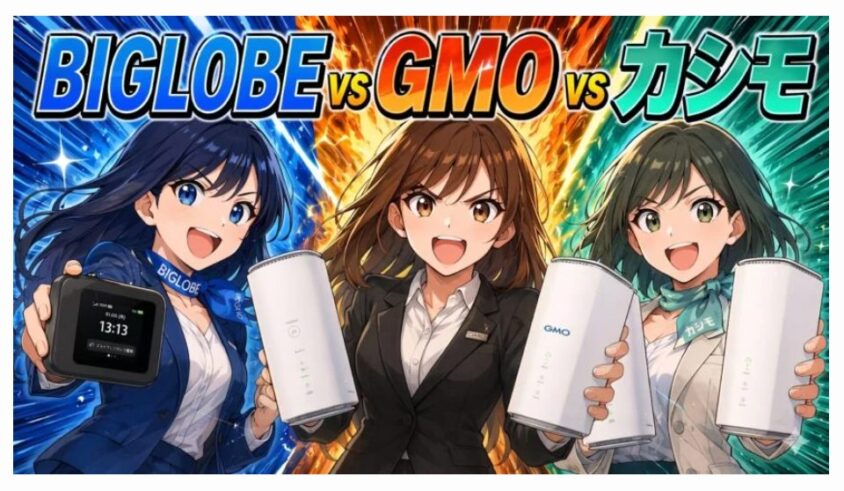 WiMAX 3社比較表(BIGLOBE / カシモ / GMOとくとくBB)