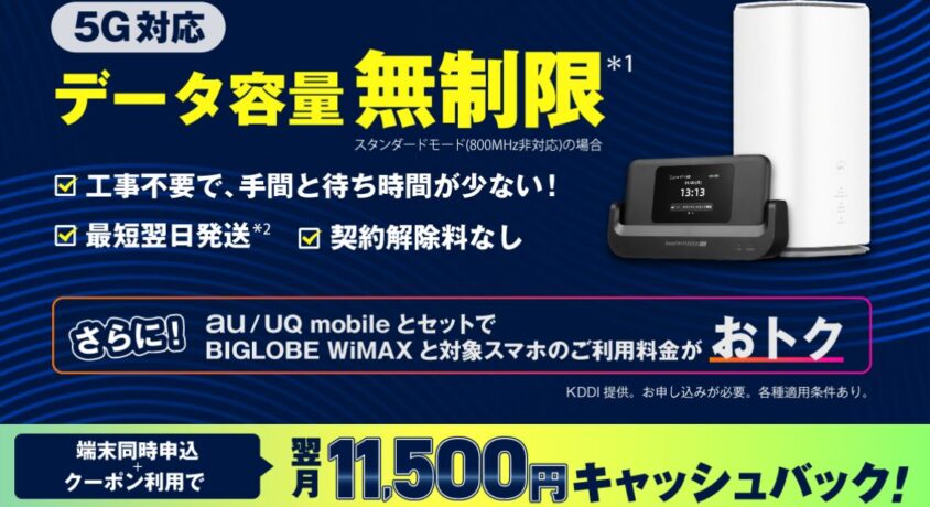 BIGLOBEWIMAX新料金