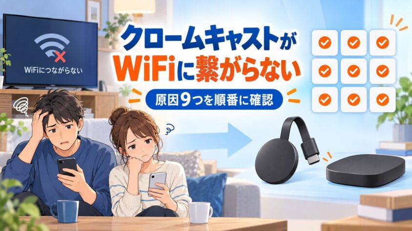 クロームキャストがWiFiに繋がらない。
