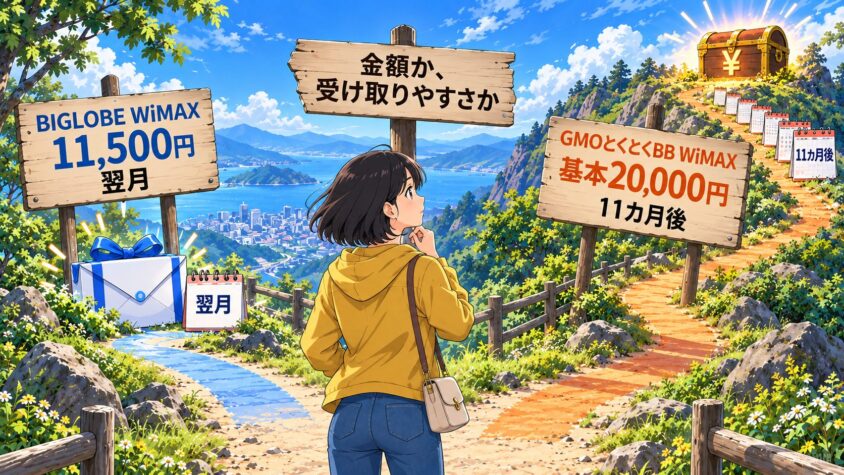 キャッシュバック額はGMOより少ない